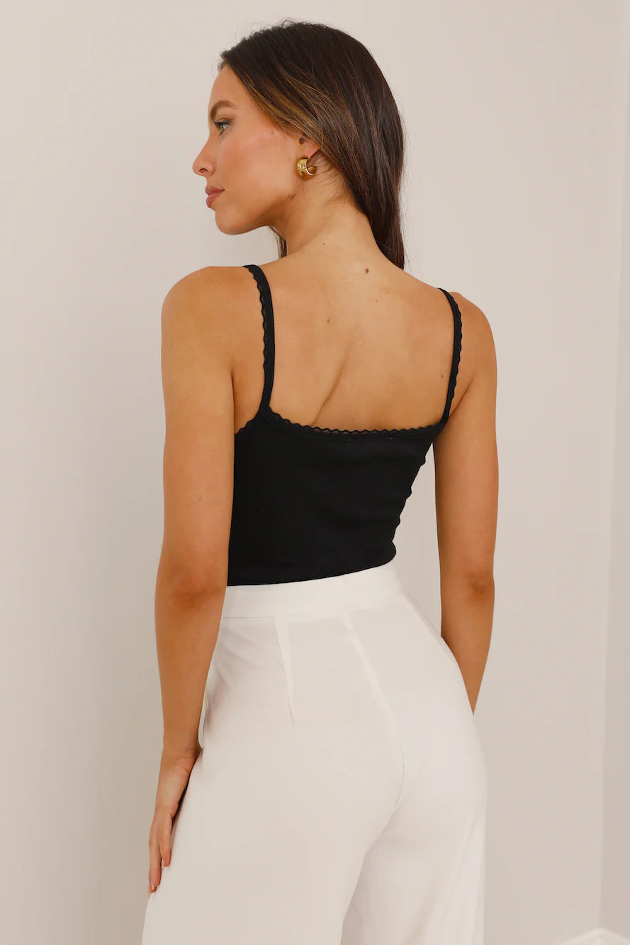 Alluring Aesthetics Crop Top Black