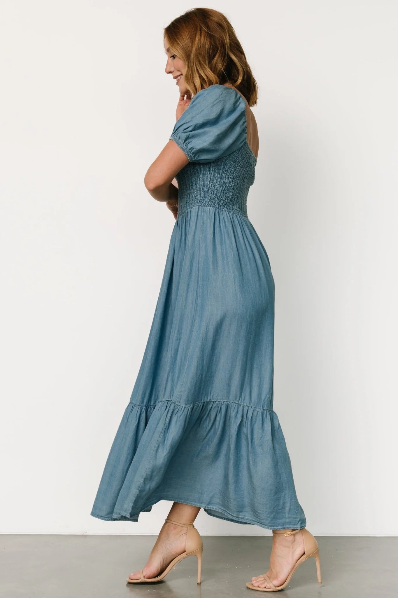 Lauralee Smocked Dress | Chambray