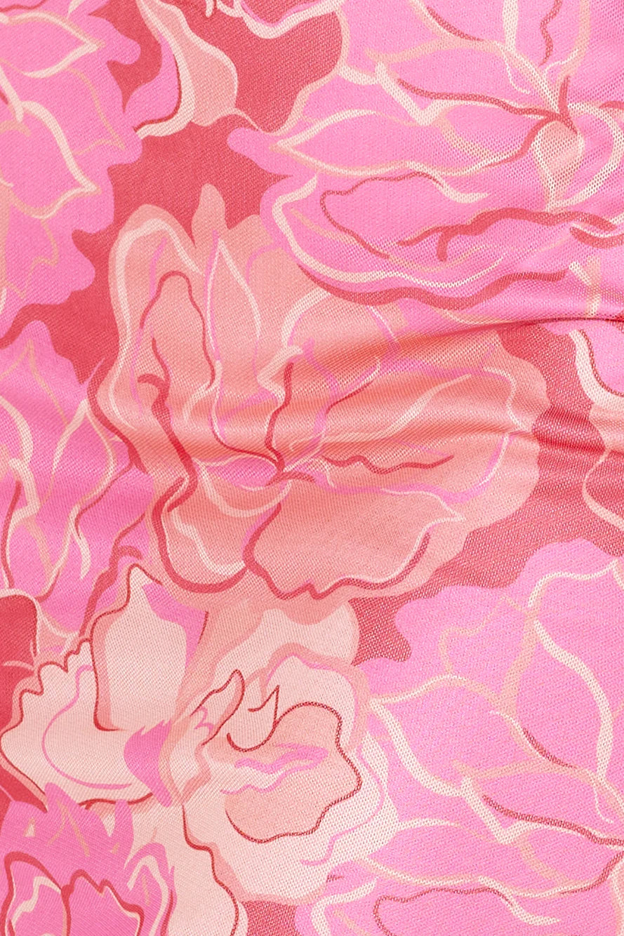 Feeling Spicy Mesh Crop Top Pink