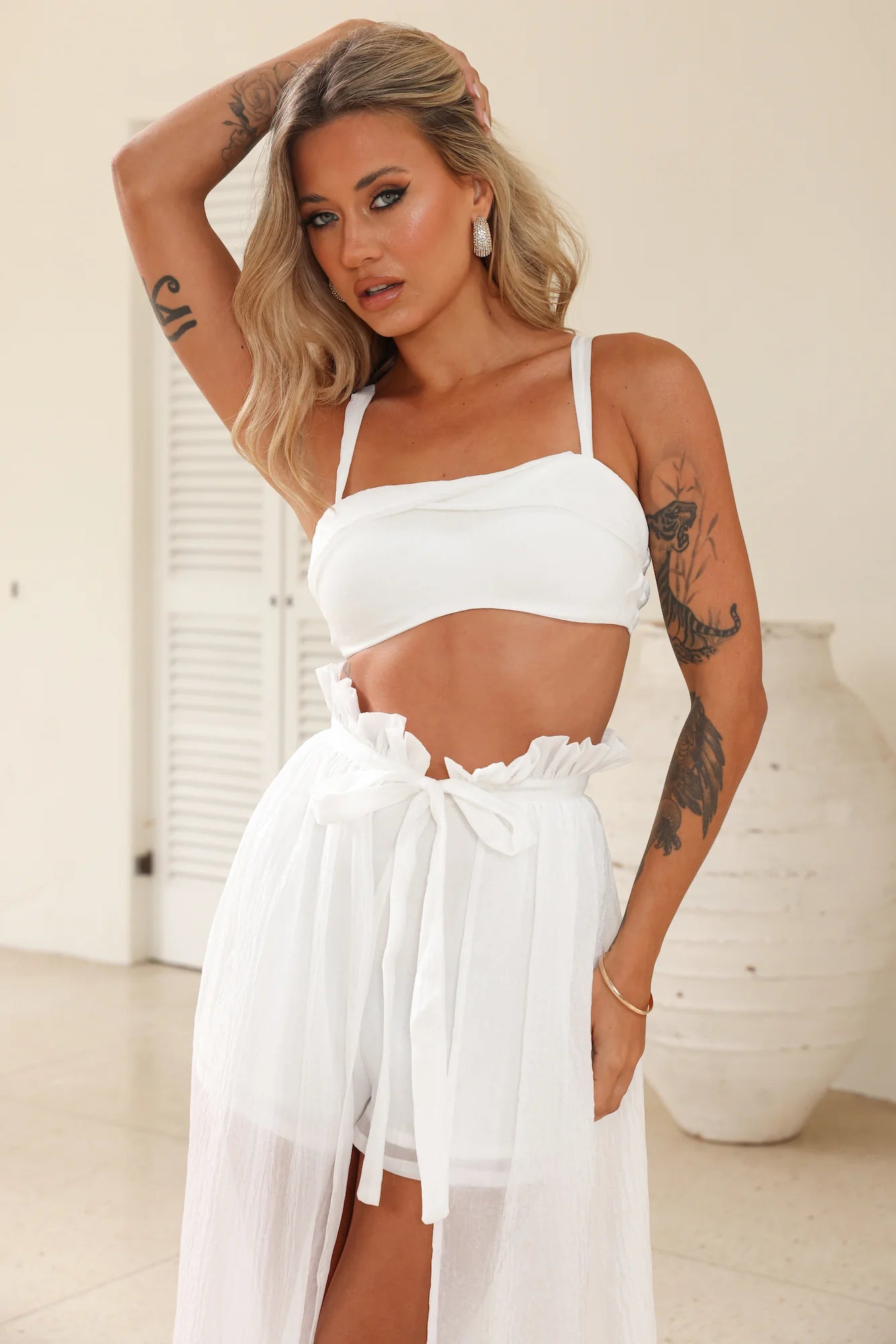 Dreamy Connection Crop Top White