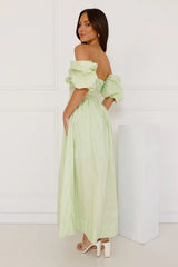 Birthday Picnic Maxi Dress Green