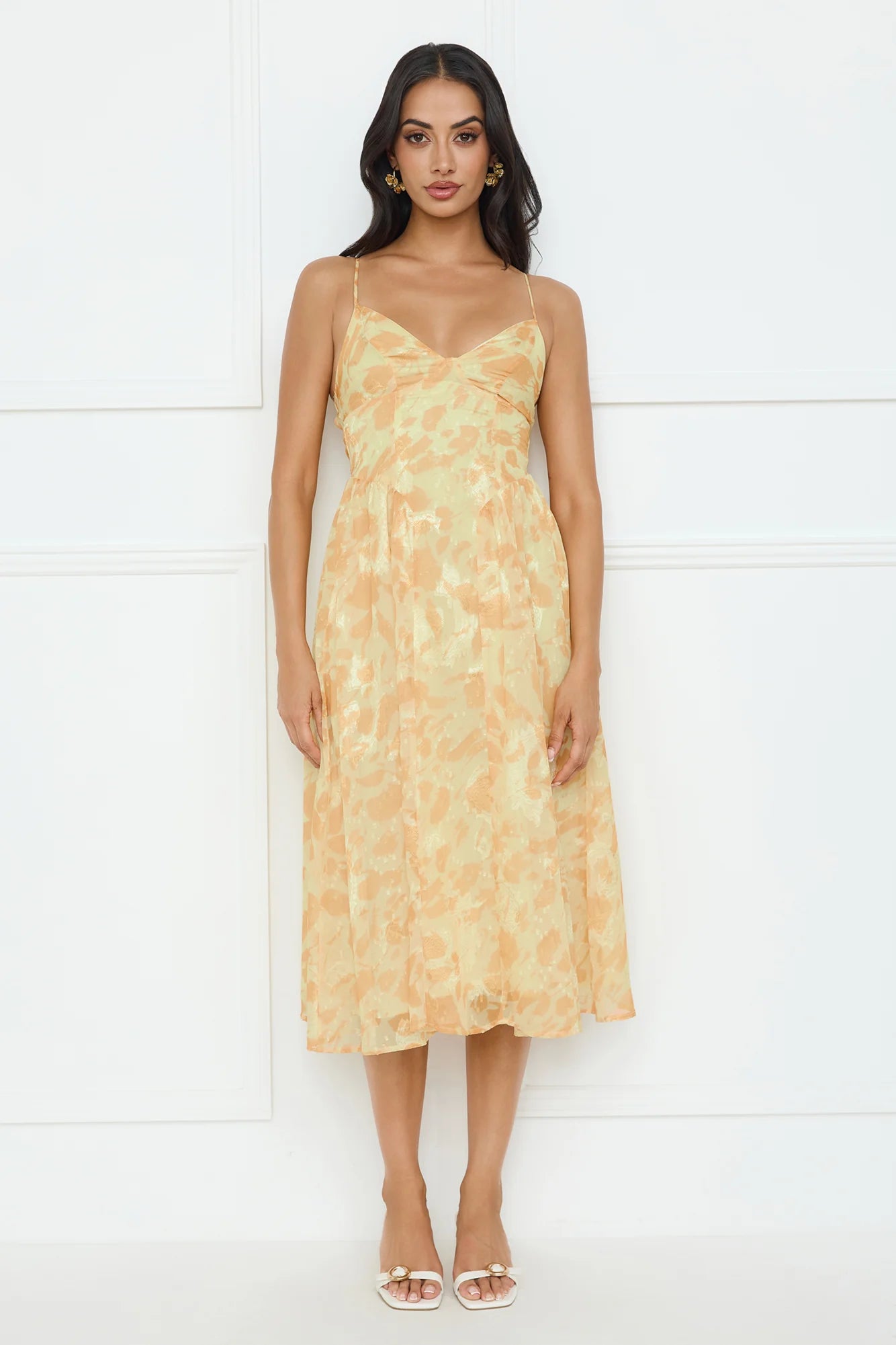 Fresh Nectar Midi Dress Yellow