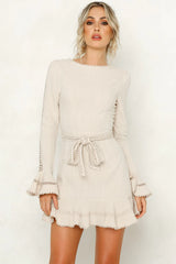 Follow My Lead Dress Beige
