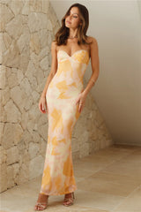 Warmth Of Love Mesh Maxi Dress Orange