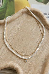 18k Gold Plated More Than Pearls Necklace Gold