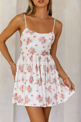 Girl Of Charm Mini Dress Cream