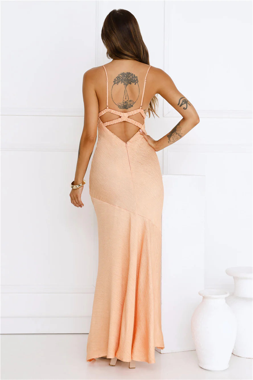 Driftwood Days Maxi Dress Peach