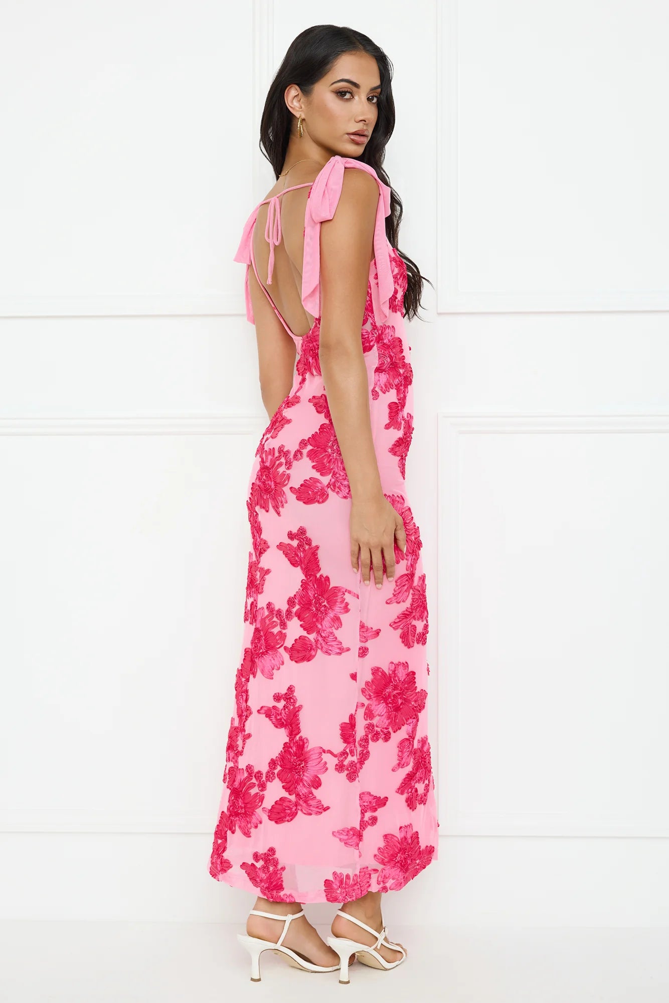 Ambrosia Mesh Maxi Dress Pink