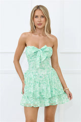 Empowered Vibe Strapless Mini Dress Green