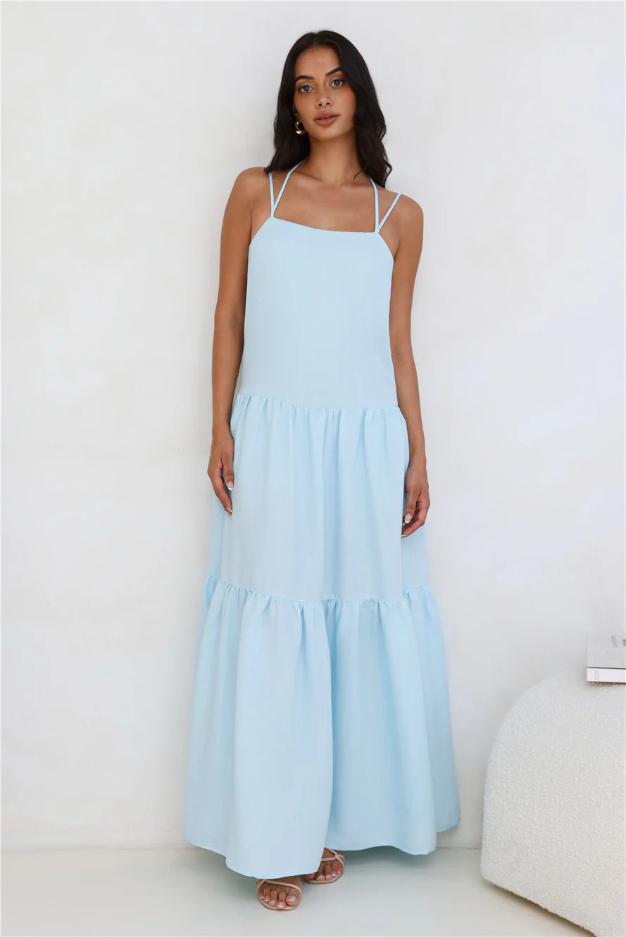 Diamond Affair Maxi Dress Blue
