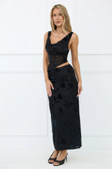 Garden Grove Maxi Skirt Black