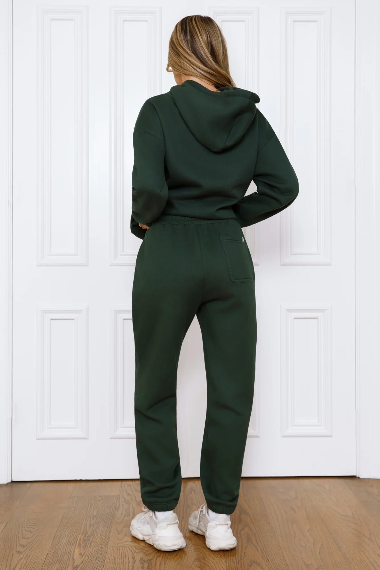 BASE Cuffed Emblem Sweatpants Green