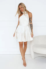 Creating Magic Satin Mini Dress Champagne