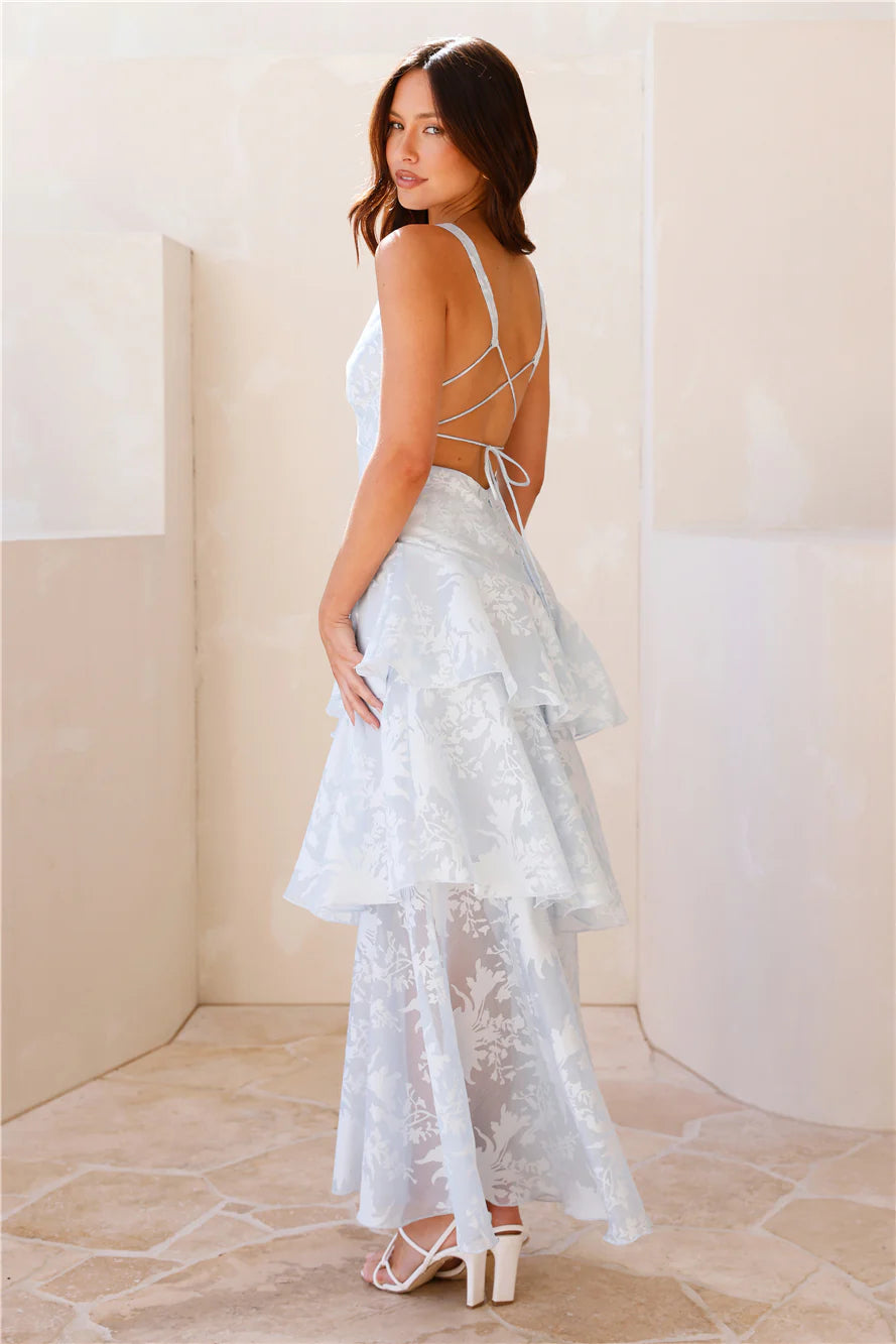 Autumn Love Maxi Dress Blue