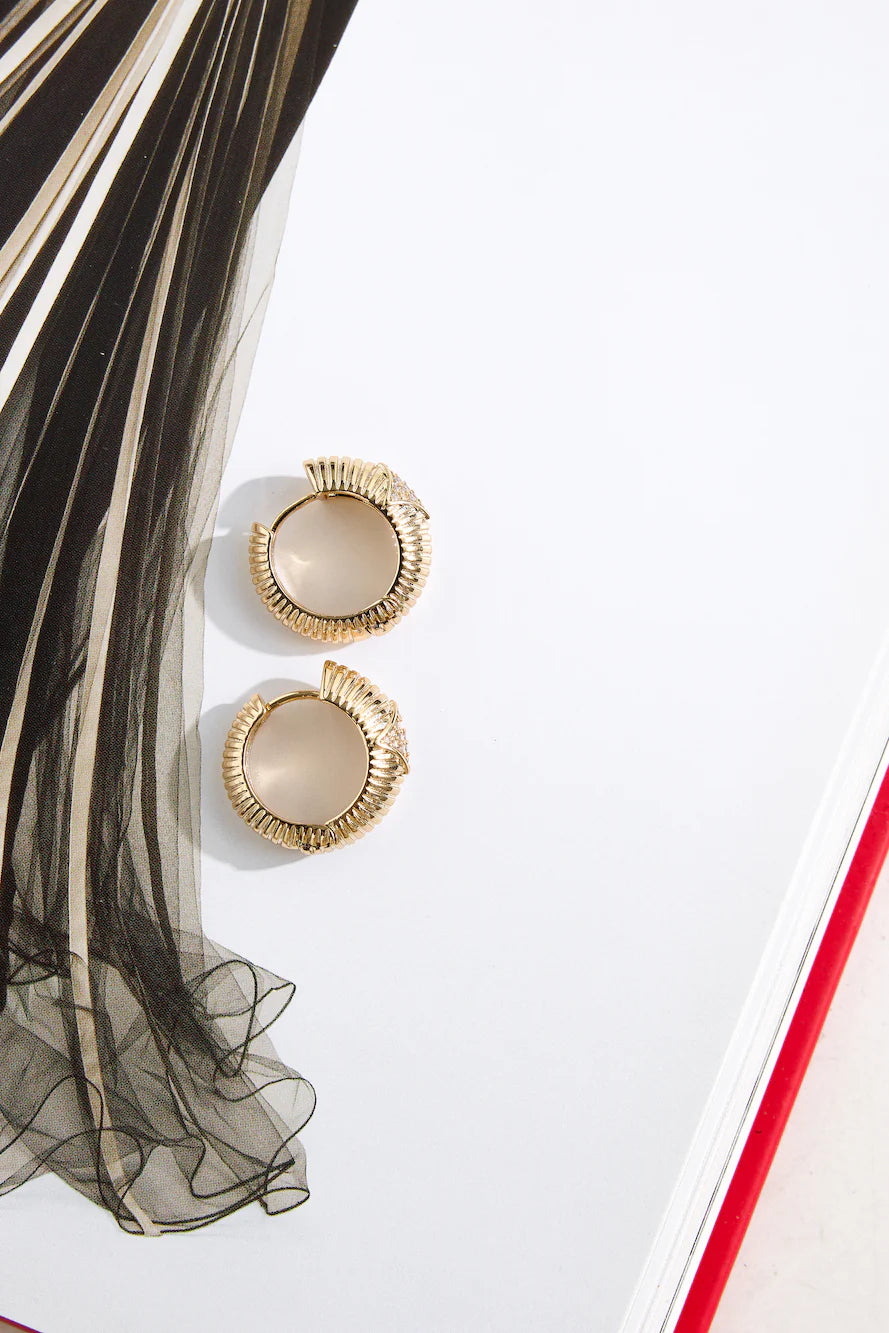 18k Gold Plated Emily Loves Hoop Earrings Gold