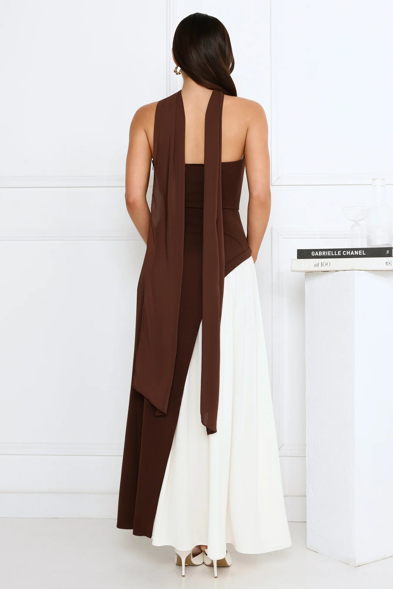 Darling Society Strapless Maxi Dress Brown