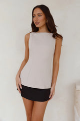 Desk To Dance Top Beige