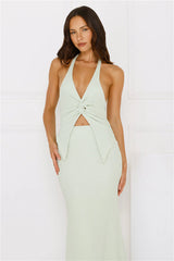 Cloudscape Halter Top Sage