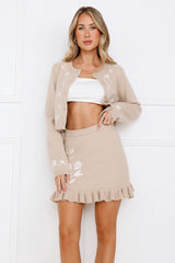 Autumn Bloom Knit Set Taupe