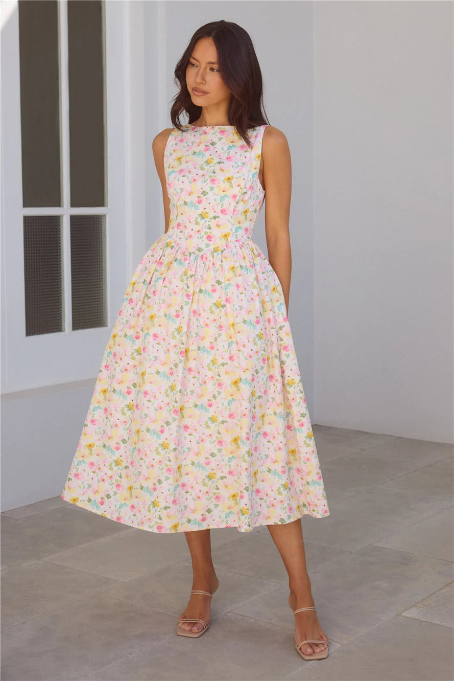 Confetti Crush Midi Dress Print