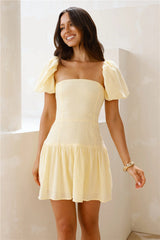 Curious Girl Mini Dress Yellow