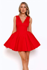 Charming Girl Mini Dress  Red