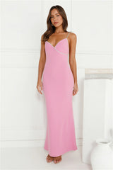 Crystal Glitz Maxi Dress Pink