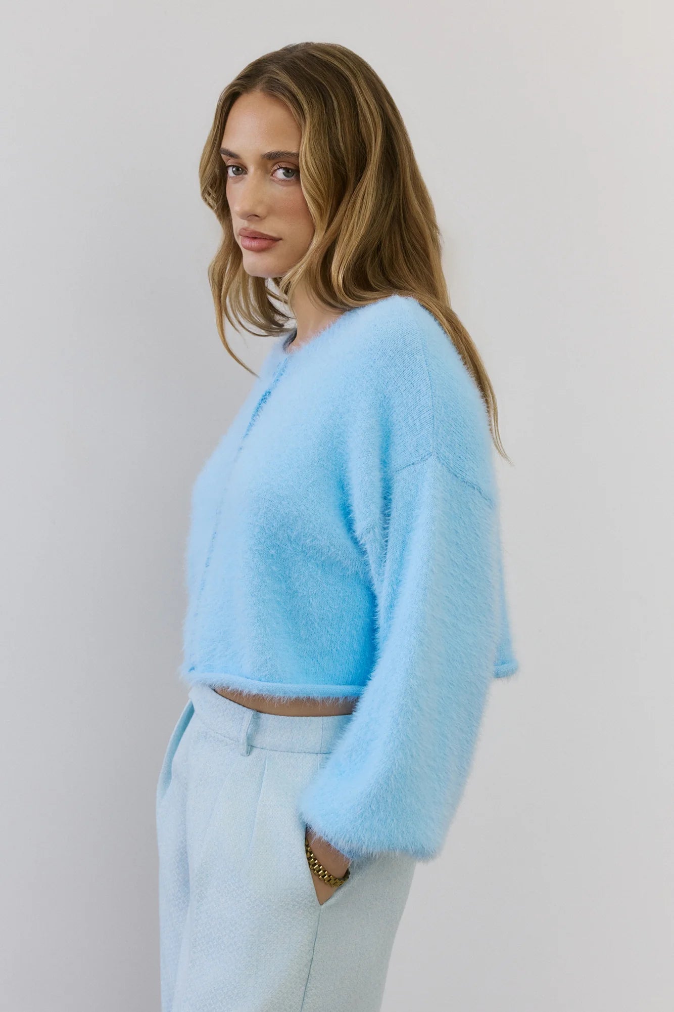 Cloud Nine Fluffy Cardigan Blue
