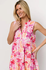 Cami Short Dress | Pink Multi