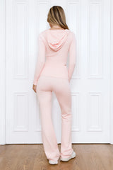 BASE Off Duty Model Straight Knit Pants Pink