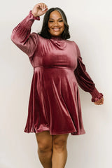 Tina Velvet Short Dress | Mauve