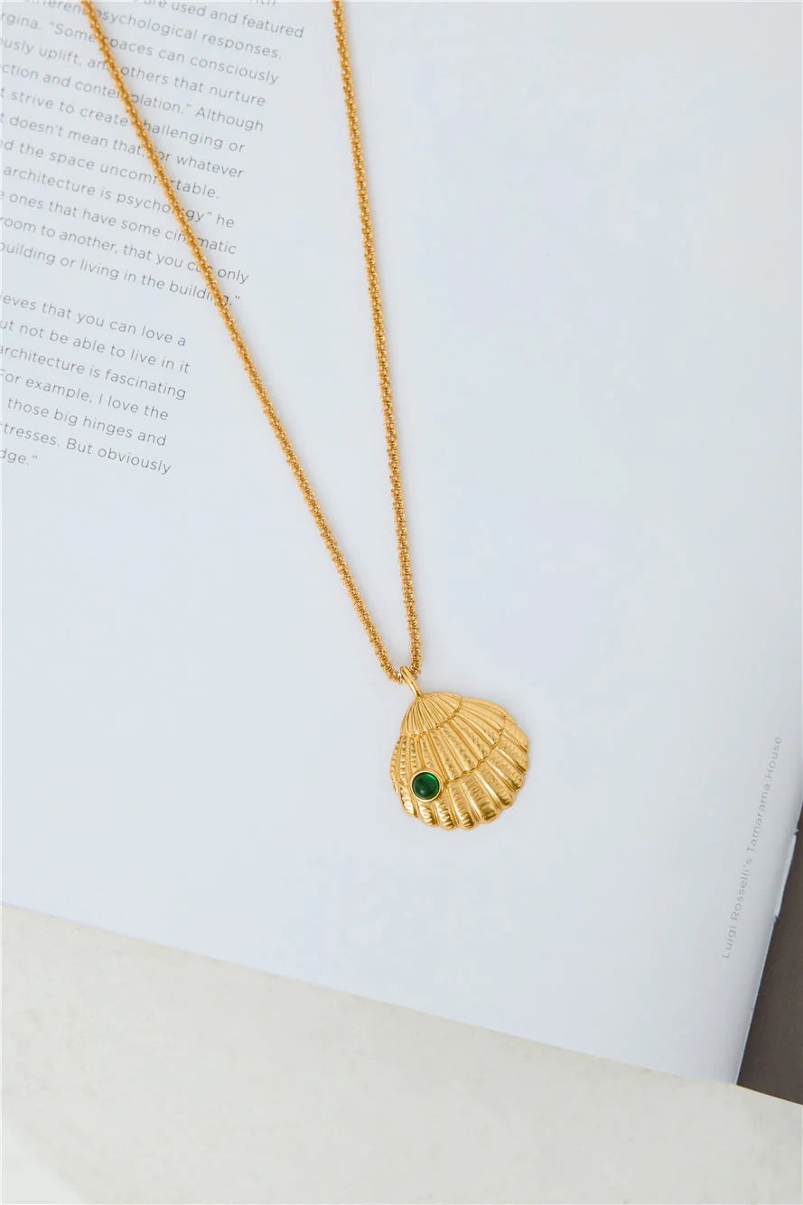 18k Gold Plated Shell Dance Necklace Gold