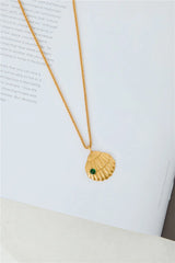 18k Gold Plated Shell Dance Necklace Gold