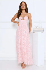 Diva Hour Strapless Maxi Dress Pink