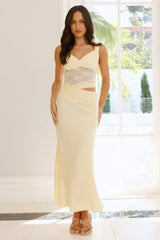 Daydream Daze Lace Maxi Dress Yellow