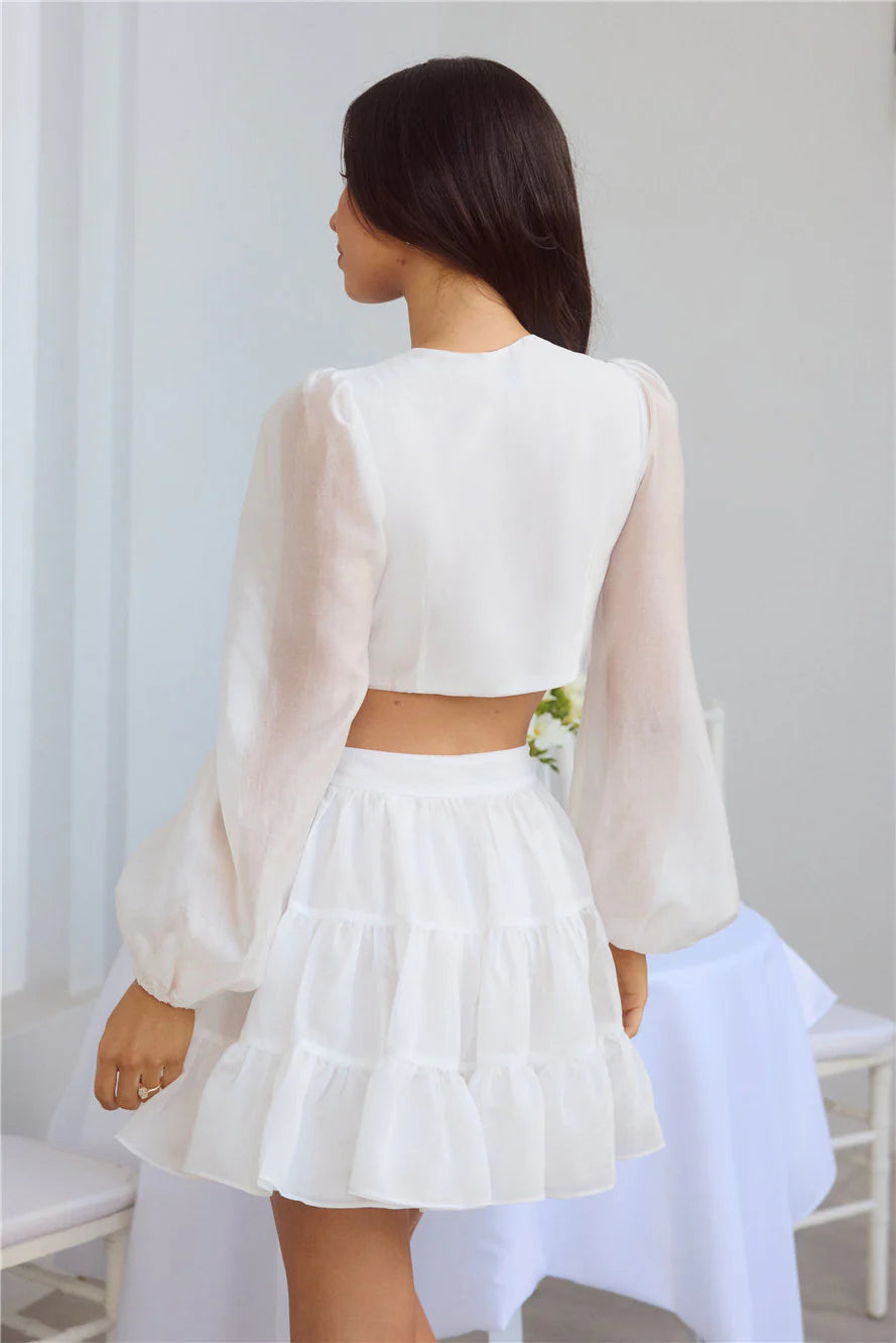 Daylight Loving Mini Skirt White