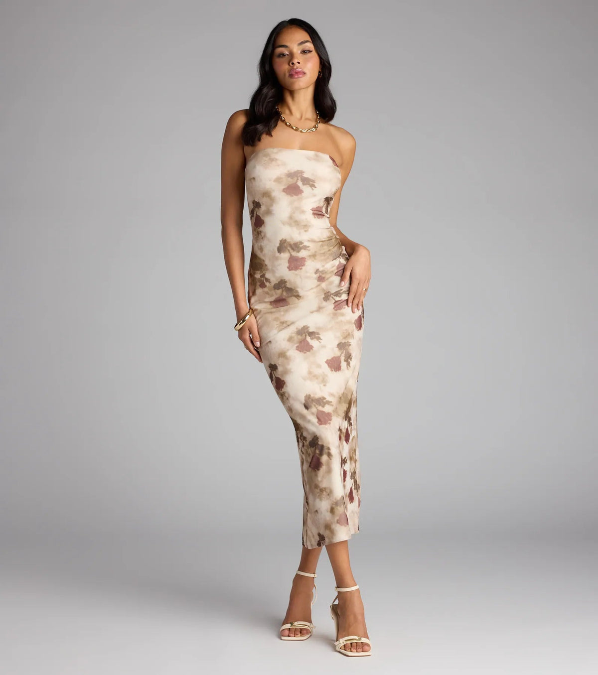 Flirt In Full Bloom Floral Midi Dress