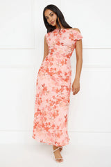 Coastline Chic Off Shoulder Maxi Dress Orange