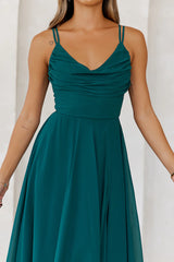 Frosted Bloom Maxi Dress Green