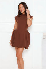 Fashion That Works Mini Dress Brown