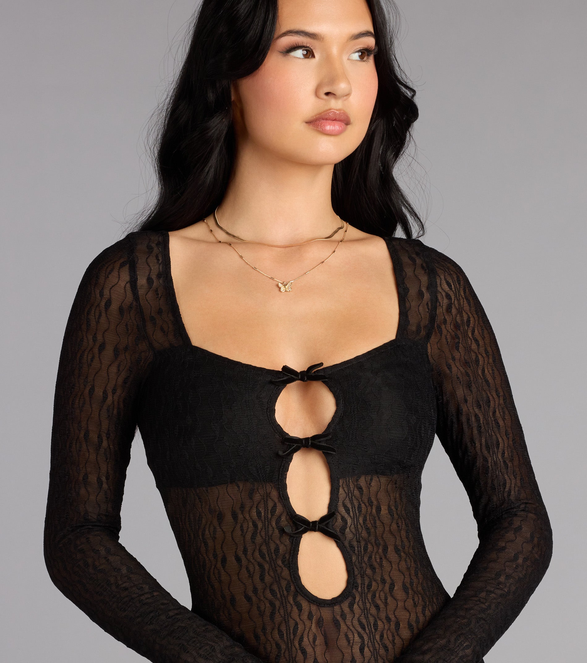 Midnight Muse Lace Mini Dress