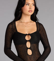 Midnight Muse Lace Mini Dress