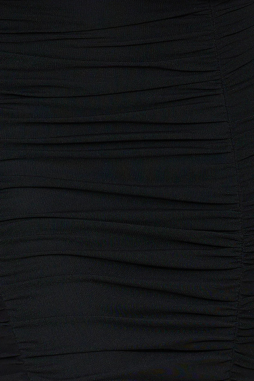 Bestie Loves Mesh Midi Dress Black