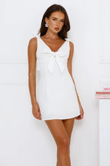 Girly Flair Mini Dress White