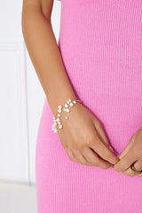 925 Silver Piper Freshwater Pearl Bracelet Silver