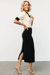 Gwendolyn Collared Midi Dress | Navy + Cream