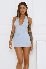 Dorothy Gingham Skort Blue
