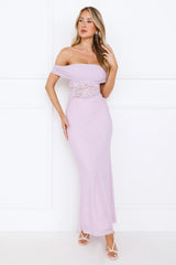 Celestine Off Shoulder Maxi Dress Lilac