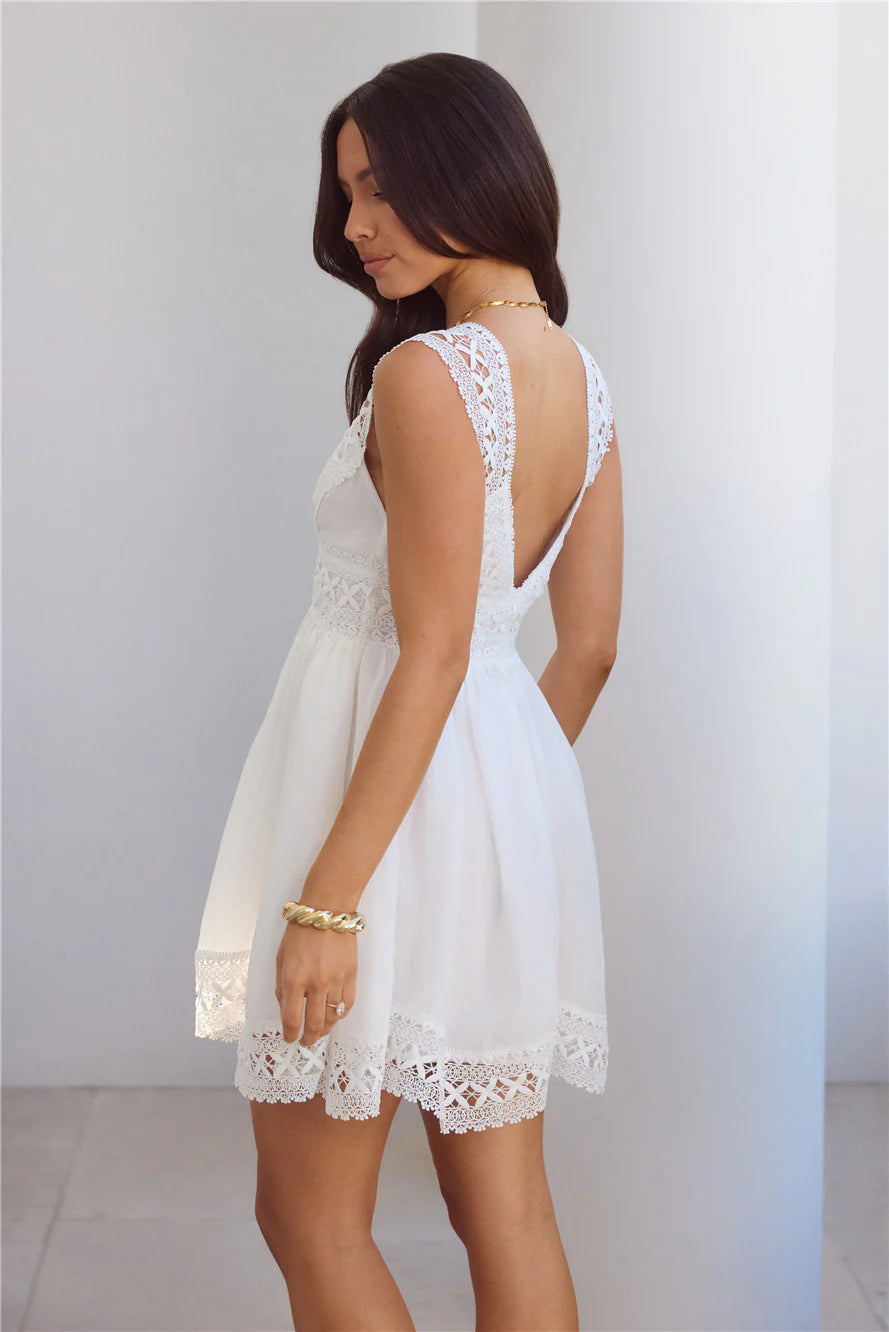 Beautiful Beginnings Mini Dress White