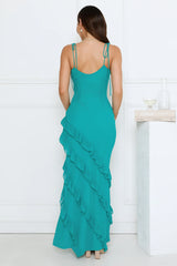Front Row Style Maxi Dress Green